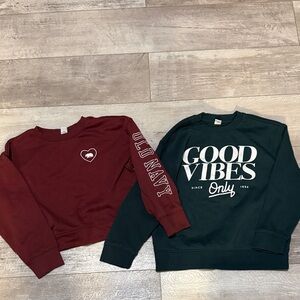 Old Navy Maroon Crewneck Pullover Girl M (8/10)
